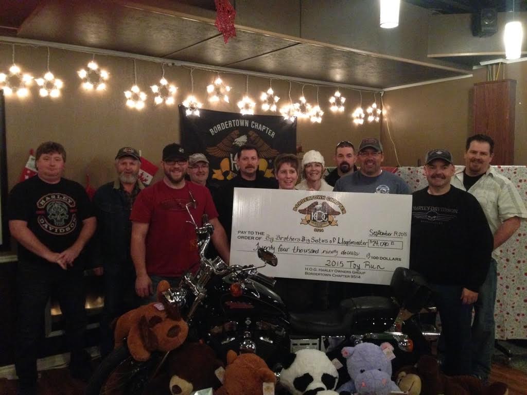 Lloydminster HOG chapter presents Toy Run donations