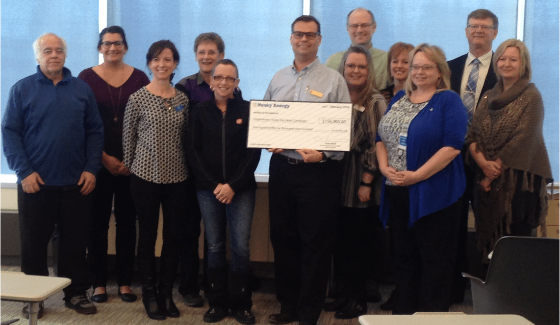Husky Energy presents cheque to local charities