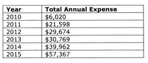 Expense Table