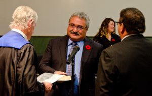 Councillor Michael Diachuk takes his oath of office. Photo by James Wood/106.1 The Goat/Vista Radio