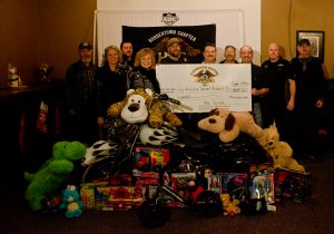 $500 was given to the Lloydminster Sexual Assault Centre as well as donated toys. Photo by James Wood/106.1 The Goat/Vista Radio 