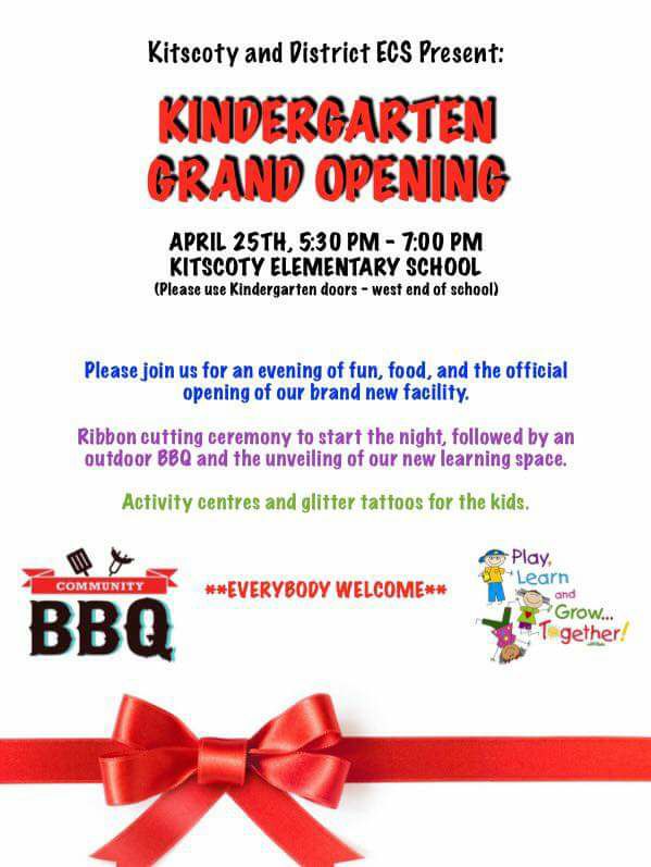 Kitscoty Kindergarten Grand Opening