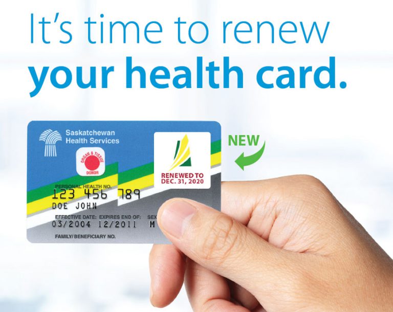 Saskatchewan residents need to renew their health cards