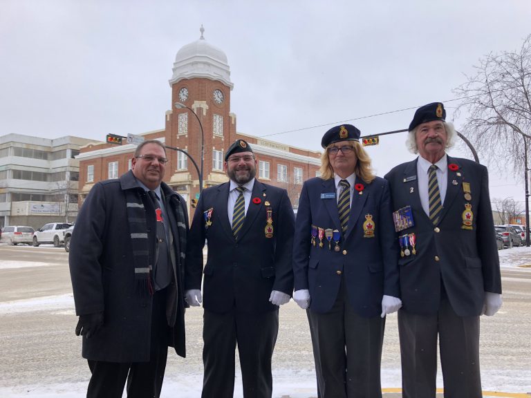 Lloydminster’s clock tower rings 100 times honoring 100 years since armistice
