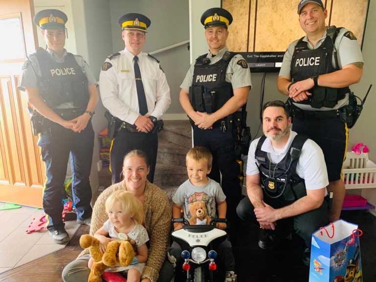 Four-year-old boy surprised by the Lloydminster RCMP