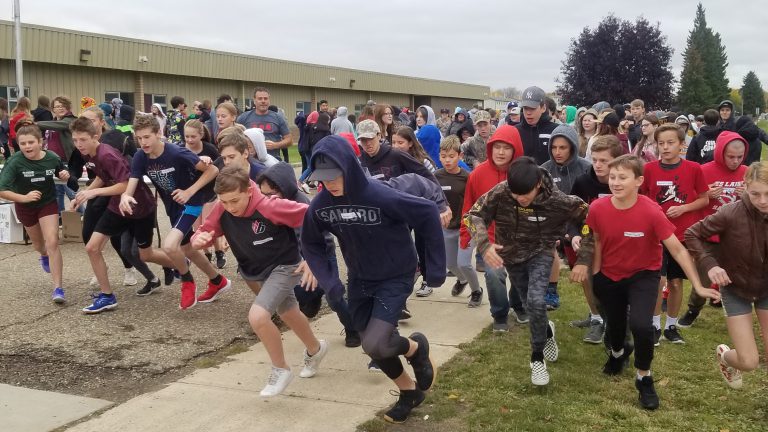 E.S. Laird competes in Terry Fox Run competition