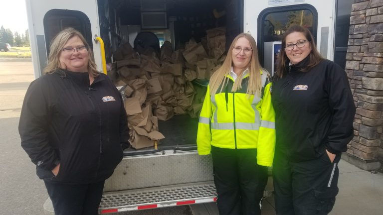 Cram an Ambulance brings 300 bags to food bank