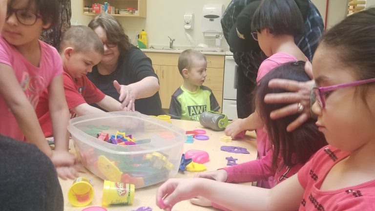 Kindergartners invite loved ones to go back to school for a day