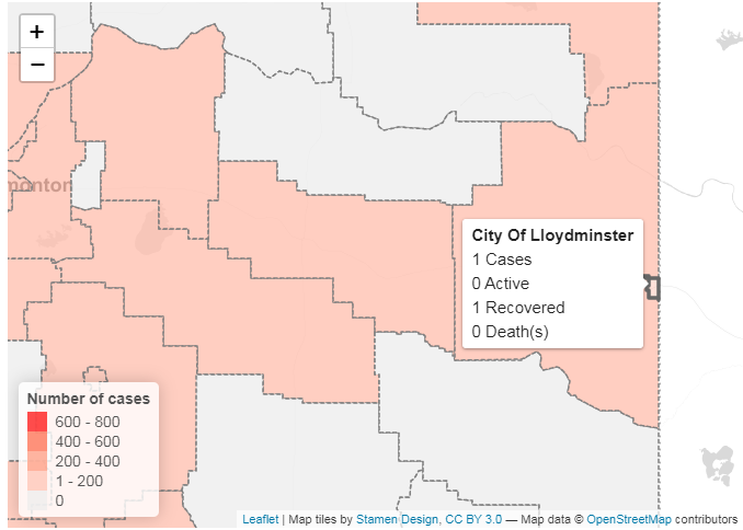 447 Albertans recover from COVID-19 including one in Lloydminster