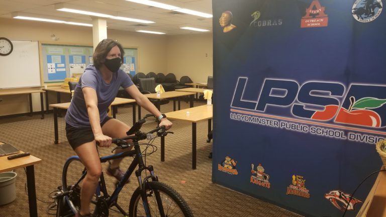 LPSD staff promoting wellness while cycling for a cause
