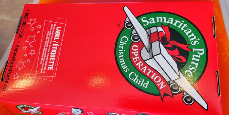 Pack that Operation Christmas Child Shoebox, deadline Nov 20