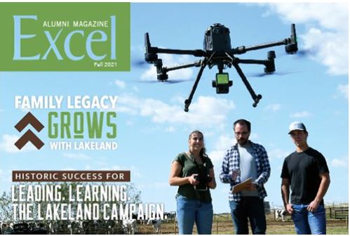 Bronze finish for Lakeland College magazine