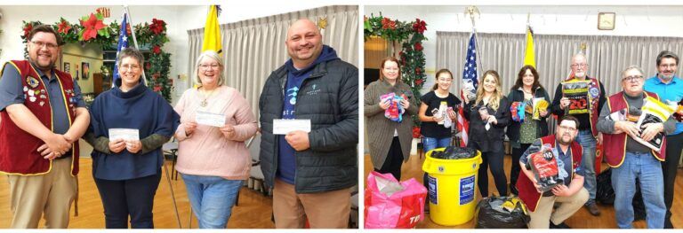 Socks, gloves, cheques given by Lloydminster Lions