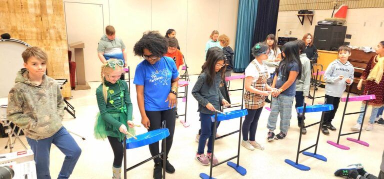 Steel pan in focus at Jack Kemp multicultural day