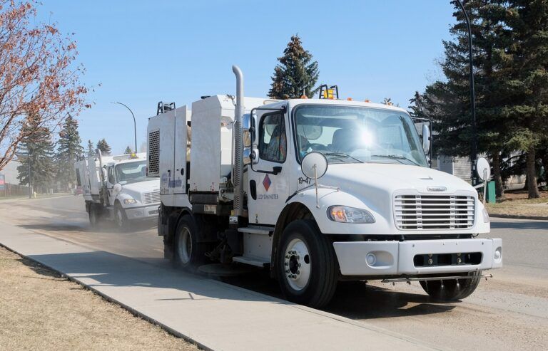 Street sweeping underway