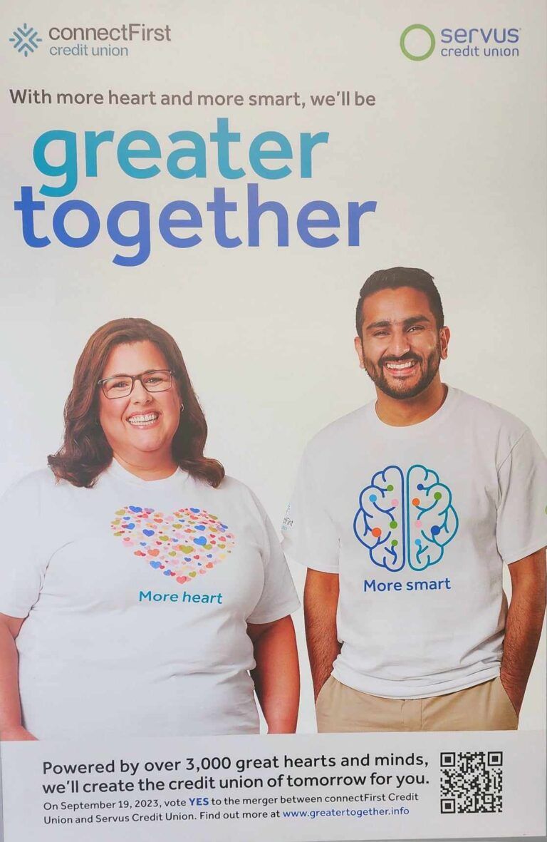 Servus and connectFirst credit union members agree to merge