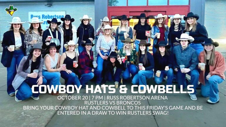 Cowboy hats theme for Lakeland Rustlers women’s hockey game, Friday