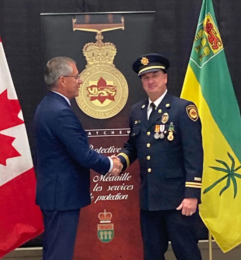 Two Britannia Fire Department members hit 25 years service