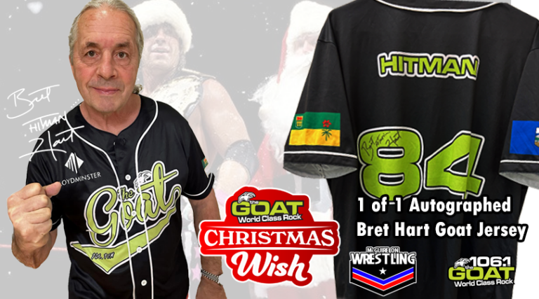 Final Day for Bret Hart Signed GOAT Jersey Auction