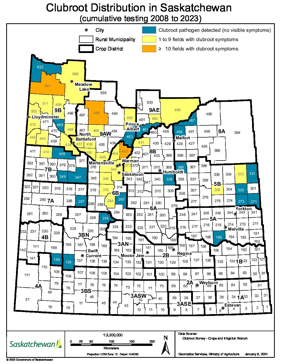 Clubroot trending down in Saskatchewan