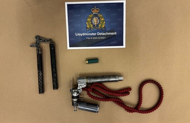 Lloydminster RCMP seize homemade gun from suspects on conditions