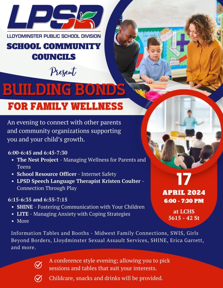 Building bonds for family wellness, Wednesday April 17 at Lloyd Comp