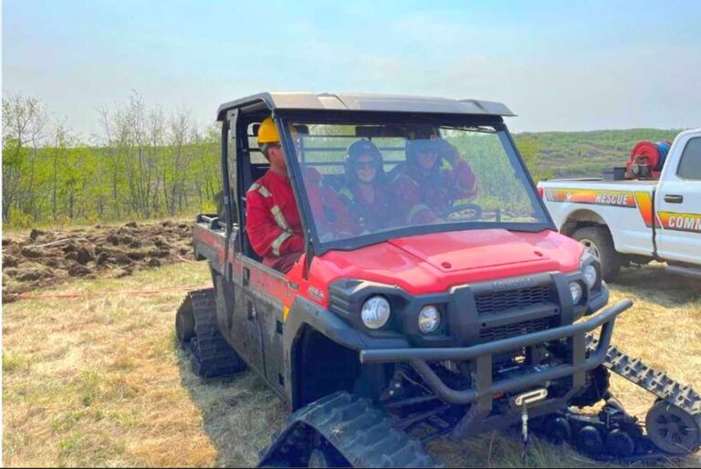 Wilton rides in new UTV courtesy Cenovus Energy