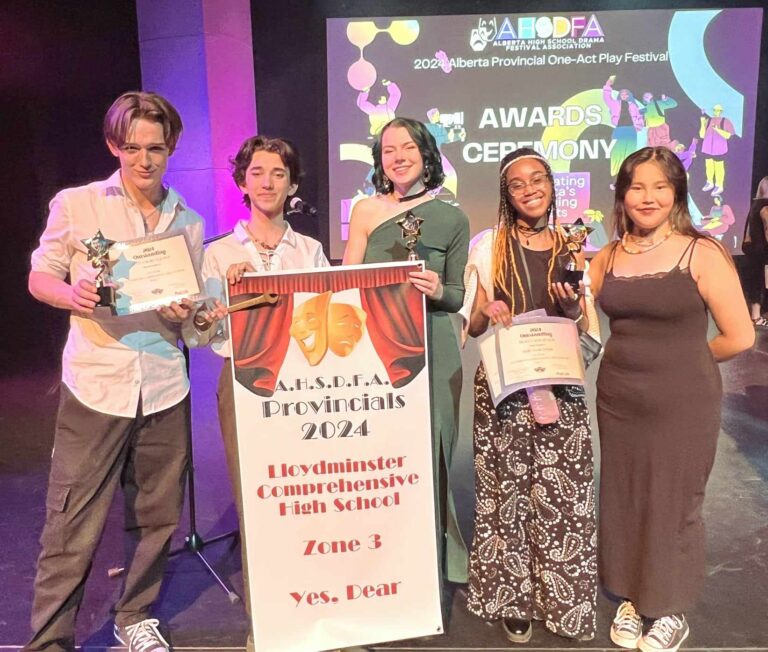 Lloyd Comp thespians bring back provincial banner, four special awards from Alberta drama festival