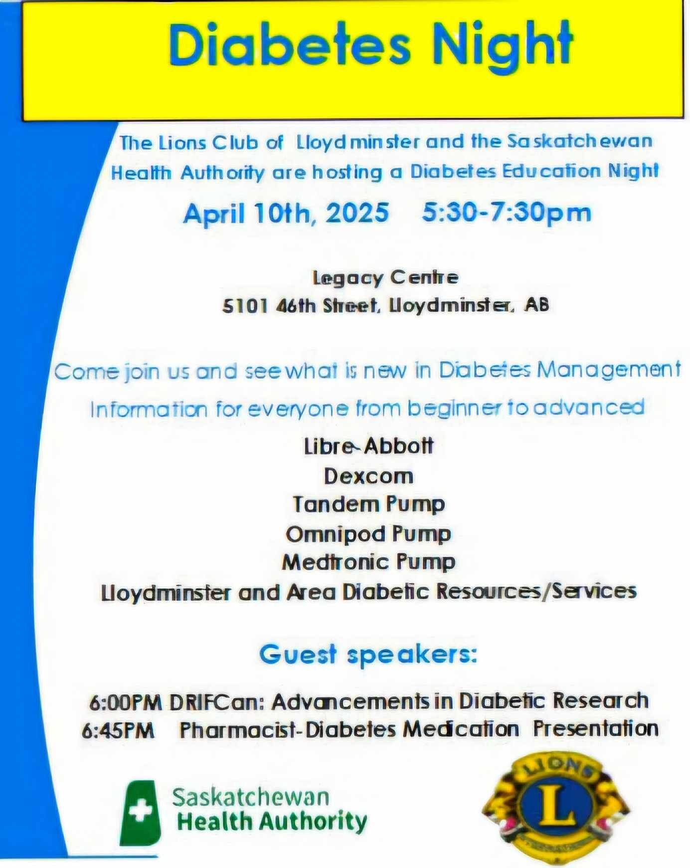 SHA shares Diabetes information ahead of Education Night, April 10 SHA shares Diabetes information ahead of Education Night, April 10
