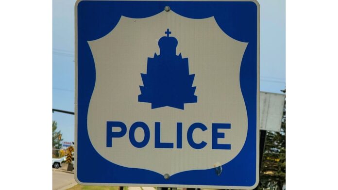Police sign