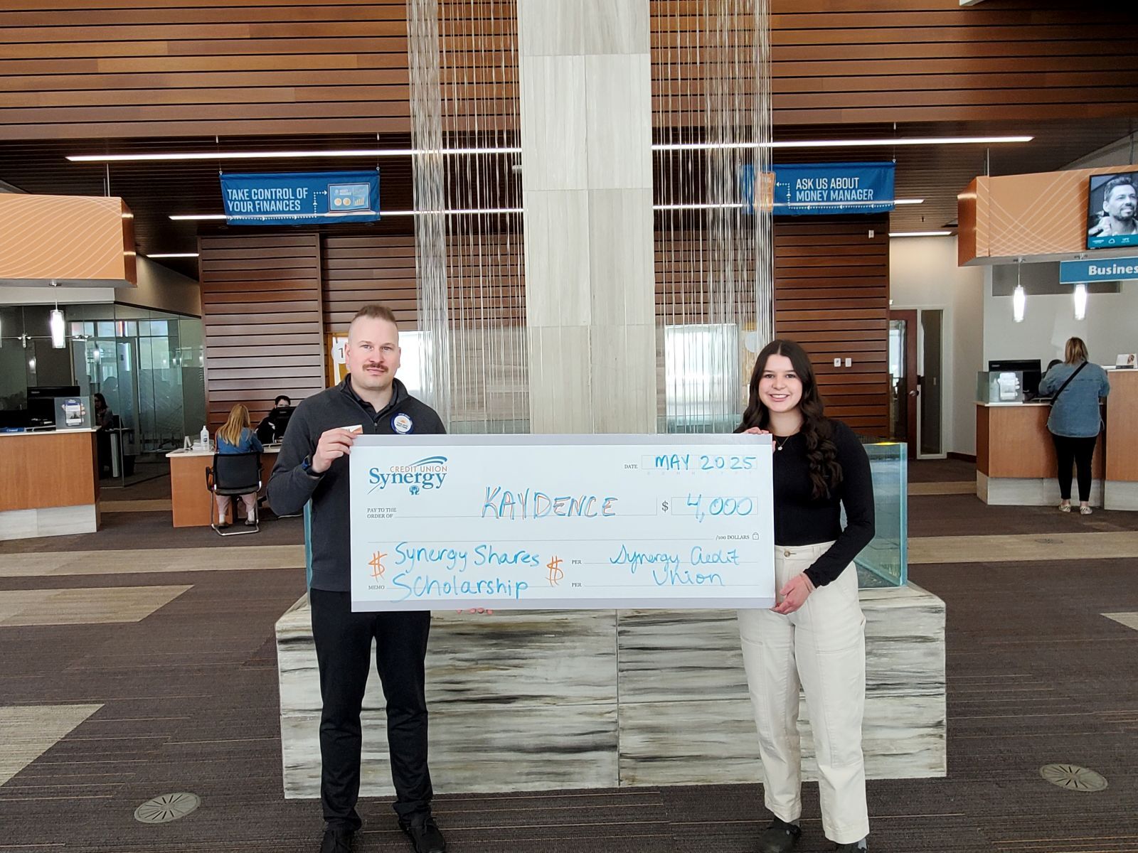 Kaydence Siegel is the Synergy Shares Scholarship Family recipient. She enters the University of Saskatchewan for a Bachelor of Science in Nursing. Photo credit: Synergy Credit Union.