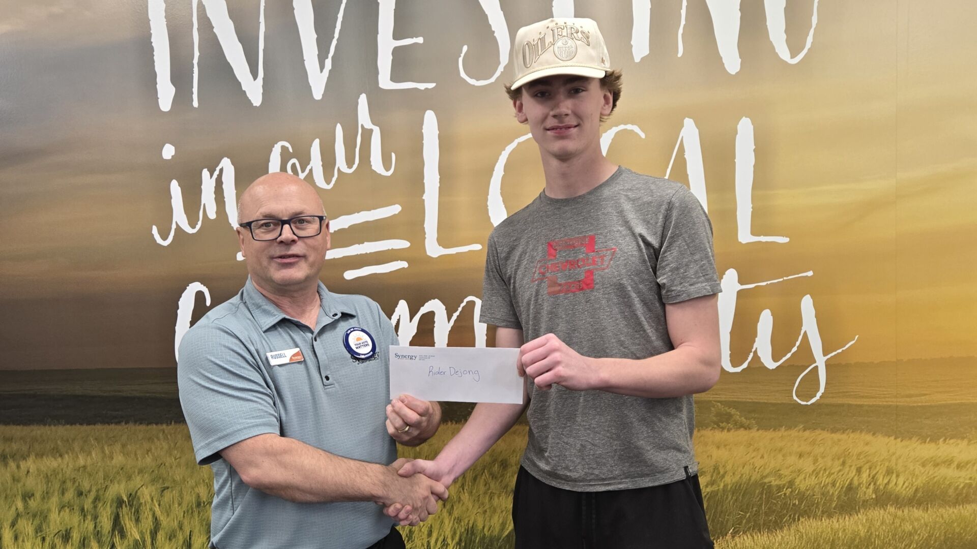 Rider De Jong is going to Olds College for a Bachelor of Digital Agriculture. | Photo credit: Synergy Credit Union.