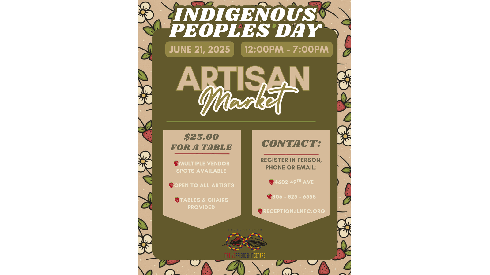 Indigenous Peoples Day artisan market poster