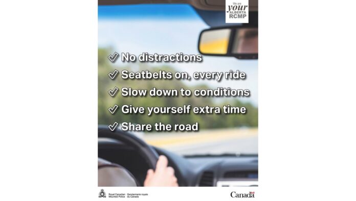 Safe driving requires focus, patience and ongoing practice: Alberta RCMP.