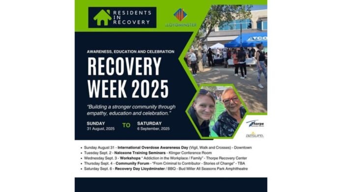 Recovery Week Lloydminster, Aug. 31-Sep. 6