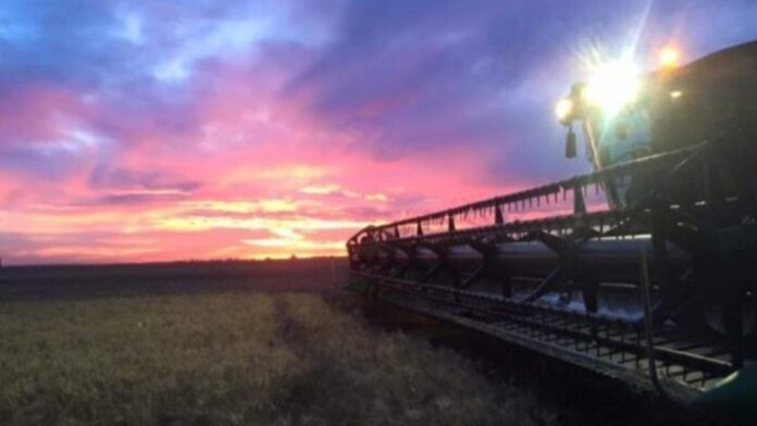 combine at sunset
