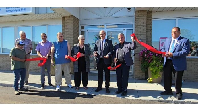 ribbon cutting for the expanded Lloydminster Dialysis Unit.