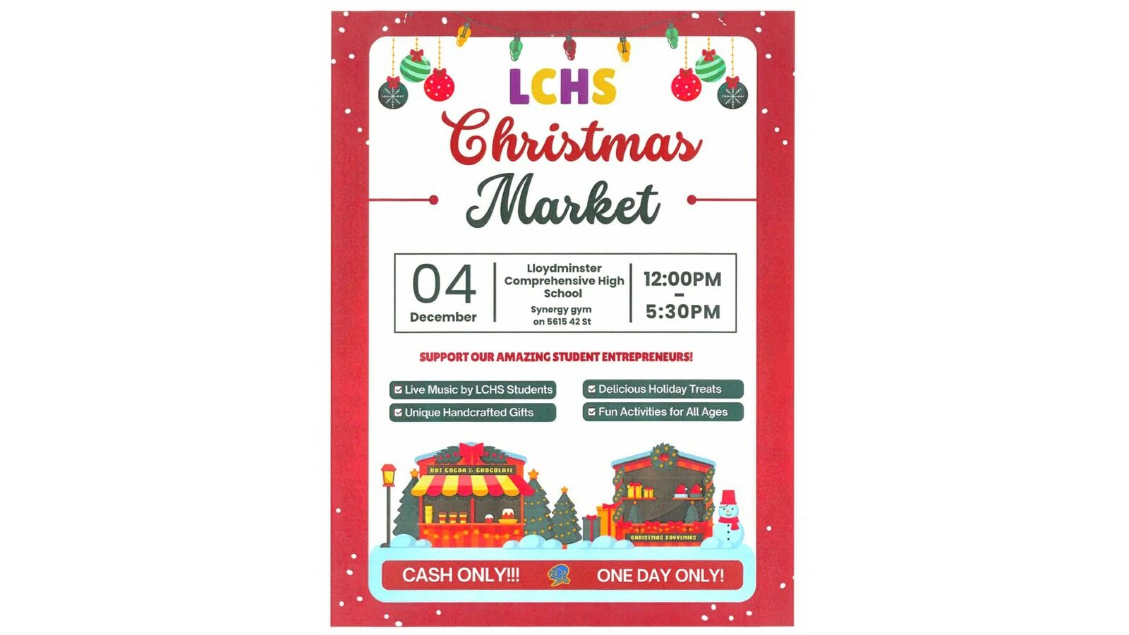 Poster for LCHS Christmas Market, Dec. 4. | Photo credit: LPSD.