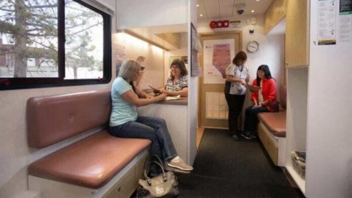 A mobile mammography clinic. | Photo credit: AHS, used with permission.