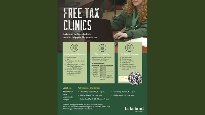 Tax preparation clinics. | Photo: Lakeland College.