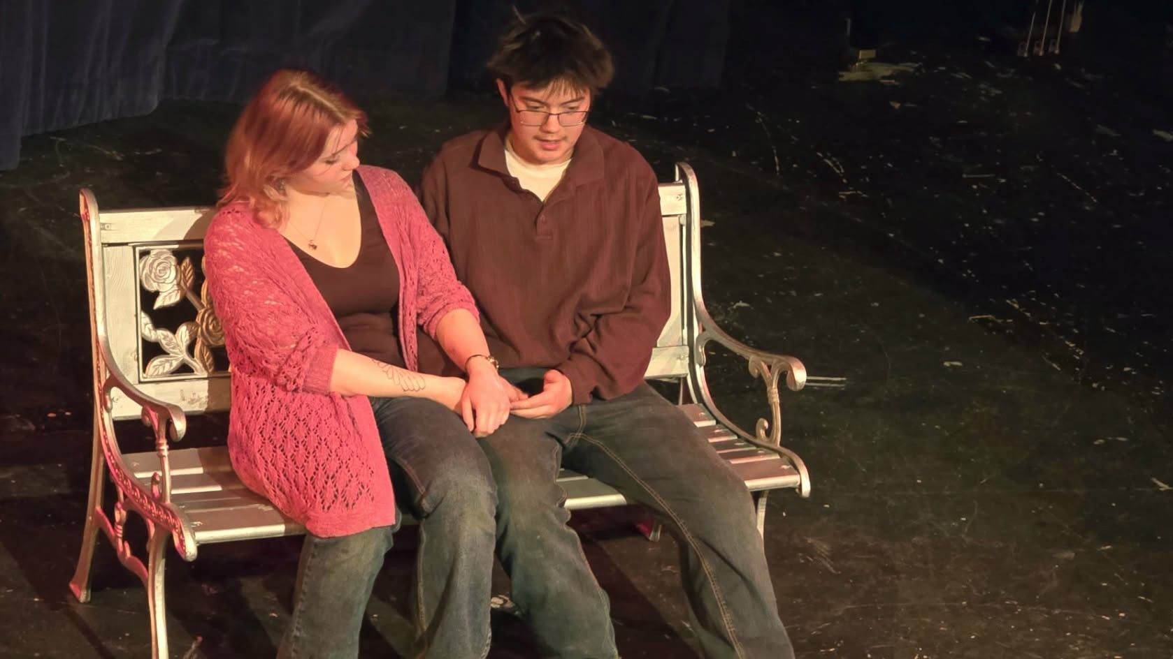 A poignant moment from the One-Act play, Anniversary. | Photo: 106.1 The Goat/Vista Radio.