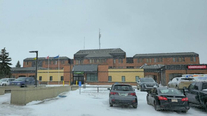 Lloydminster Hospital on a snowy day. | Photo: 106.1 The Goat/Vista Radio.