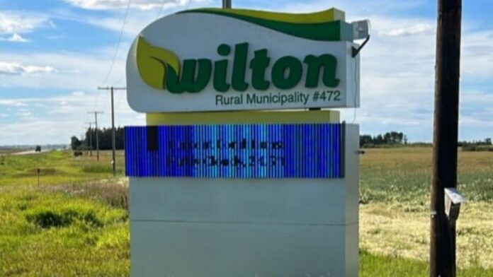 Wilton sign. | Photo credit: RM of Wilton, socials.