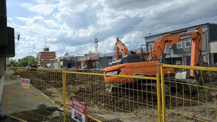 Downtown construction 2026. | Photo: 106.1 The Goat/Vista Radio.