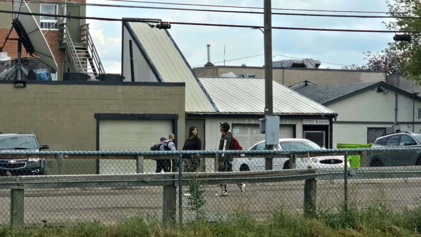 foot patrols were Officers heading down the alleyway off 49 Street. | Photo: 106.1 The Goat/Vista Radio.