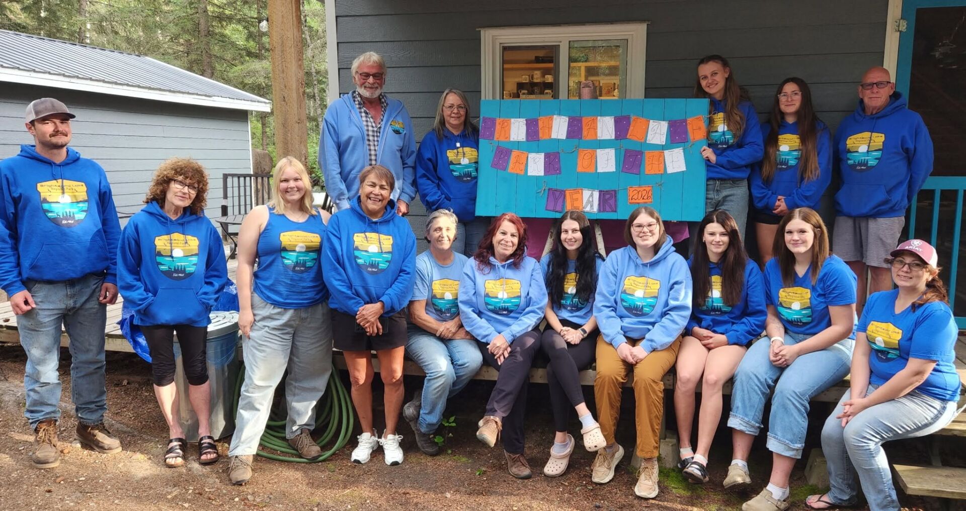 Staff at Brightsand Lake celebrate the accolade of winning Park of the Year 2026. Missing from the photo is Nate Sinclair. | Photo: Brightsand Lake Regional Park, social media.
