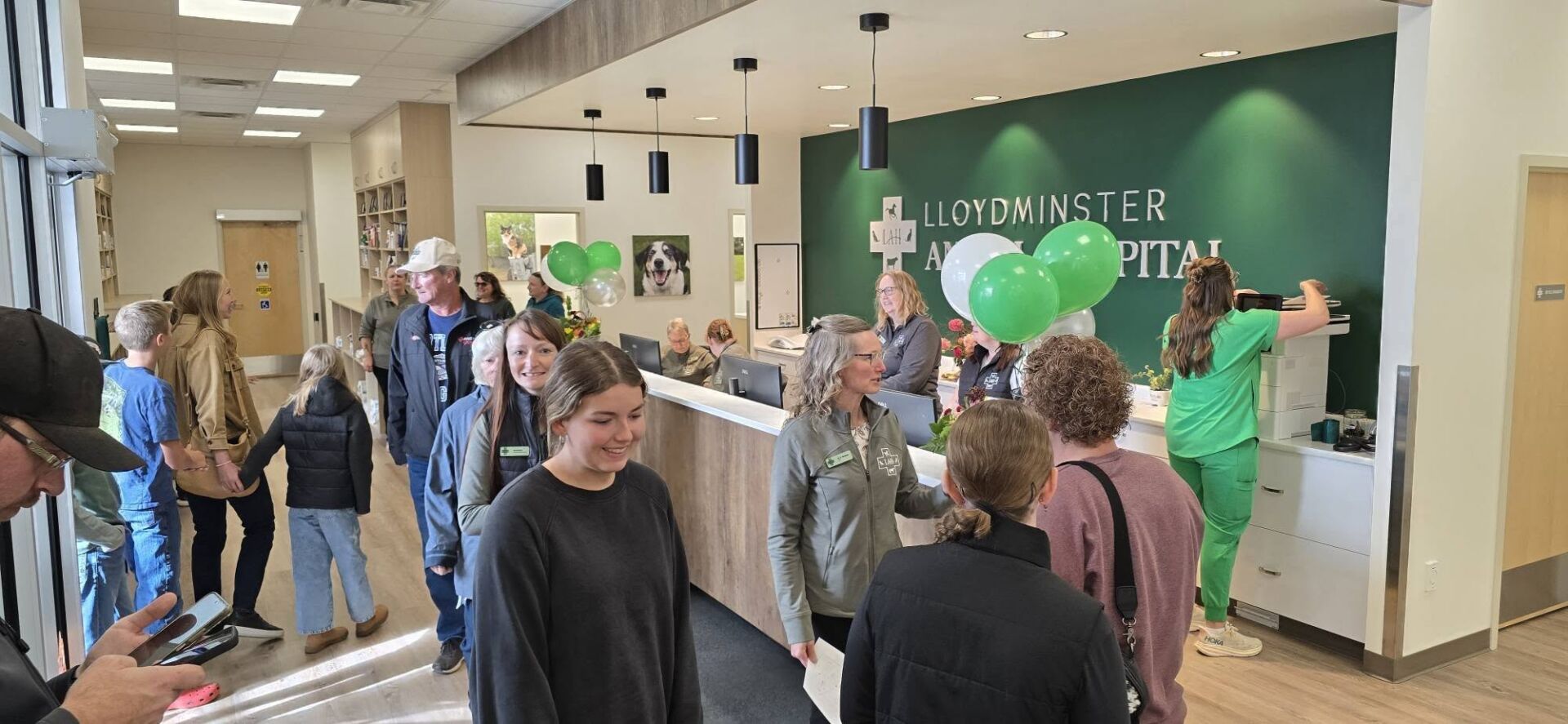Community members tour the new Lloydminster Animal Hospital. | Photo: 106.1 The Goat/Vista Radio.