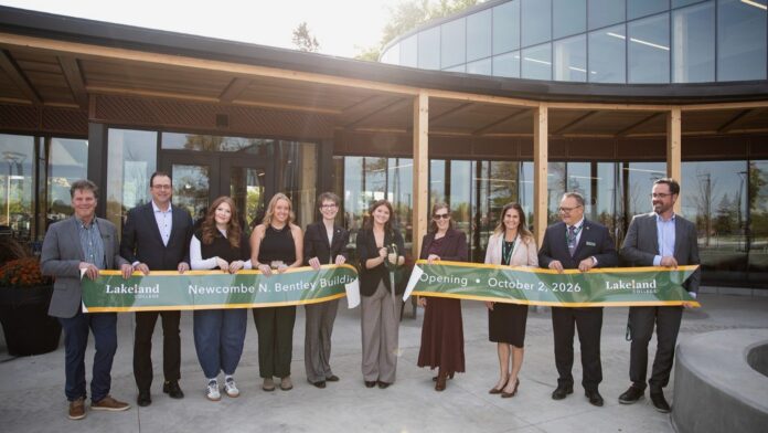 Lakeland College has officially opened its renewed Newcombe N. Bentley Building in Vermilion, featuring new learning spaces, specialized labs and student-focused amenities supported by a $13.3-million provincial investment. | Photo: Lakeland College.